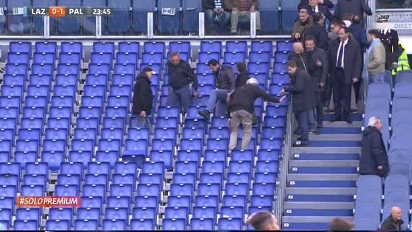 Lazio-Palermo, falso allarme per uno zainetto incustodito