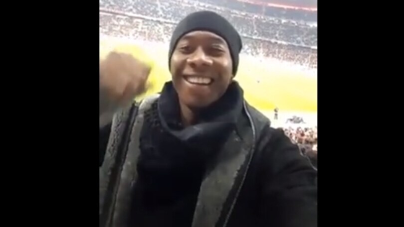Il coro di Alaba dopo la vittoria del Bayern
