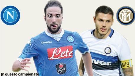 Napoli-Inter: Higuain-Icardi, magie argentine