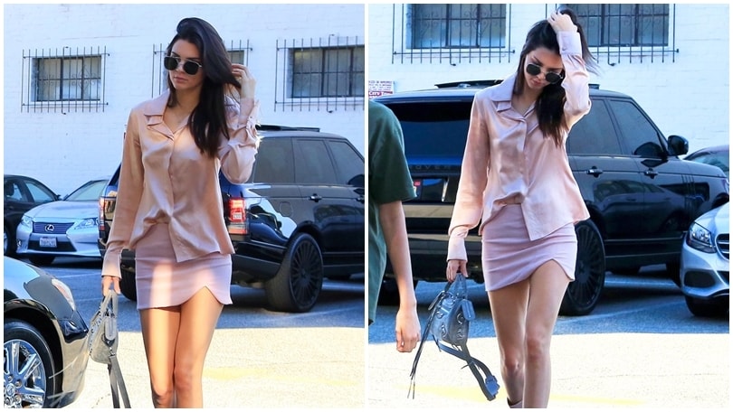 Sexy passeggiata: Kendall Jenner in minigonna mozzafiato