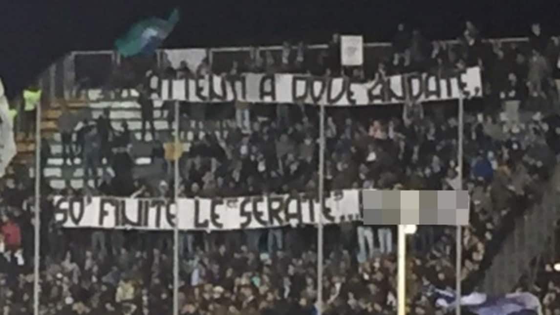 Lazio contestata a Empoli: «Attenti a dove andate, so' finite le serate»