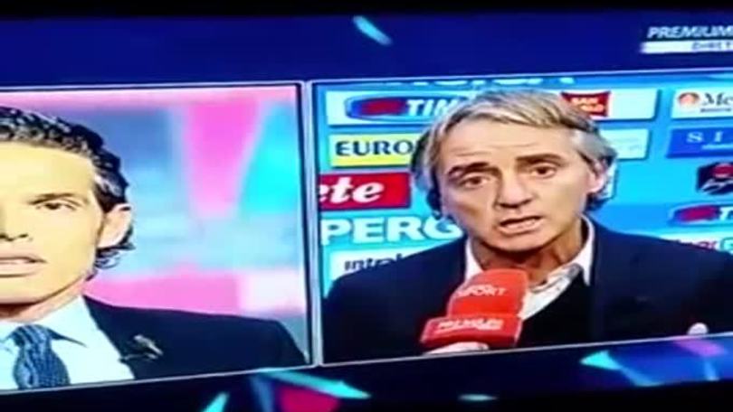 Mancini-De Marco, lite in tv dopo Napoli-Inter