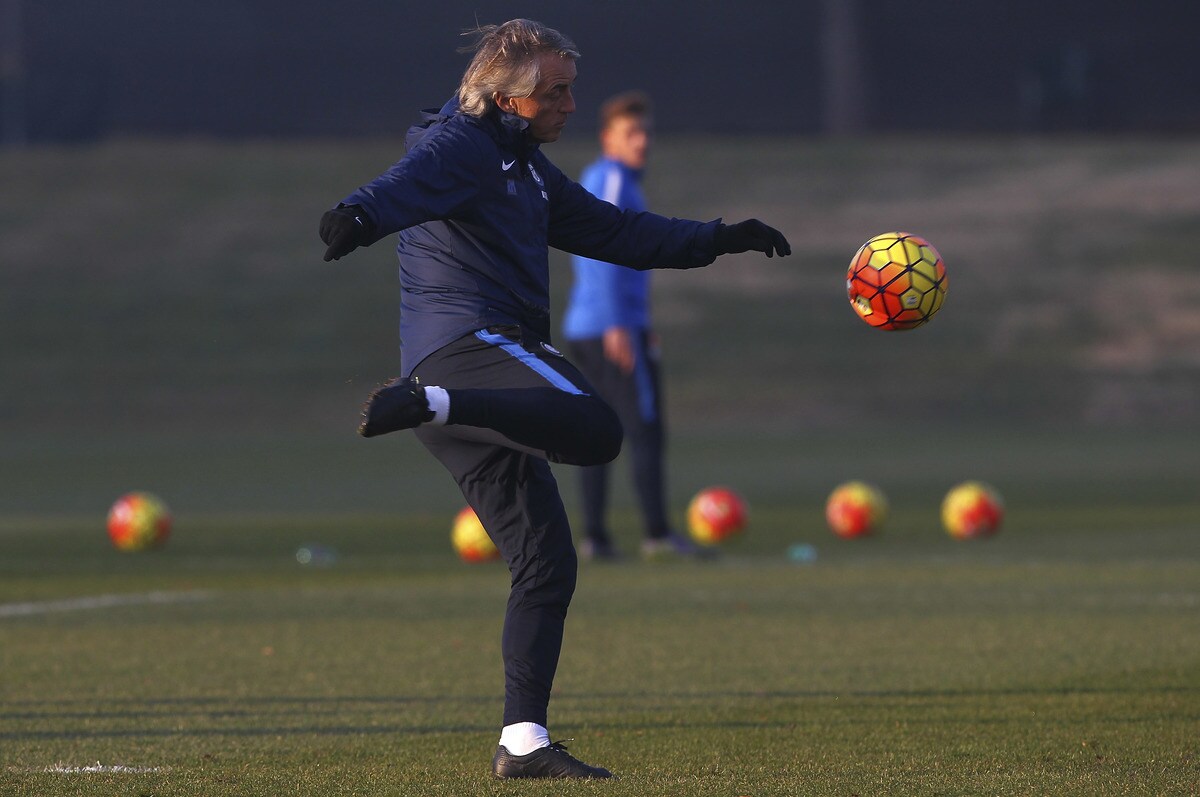L'Inter di Mancini al lavoro in vista del Genoa