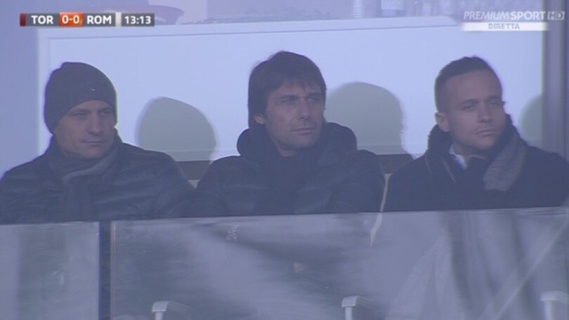 Torino-Roma, in tribuna c'è anche Conte