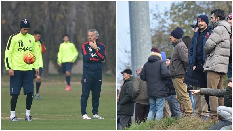 Bologna, quanti tifosi a vedere l'allenamento dei rossoblù