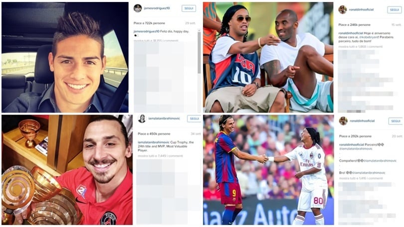 Instagram-mania: Ronaldo, Messi & Co, milioni di like per gli scatti privati