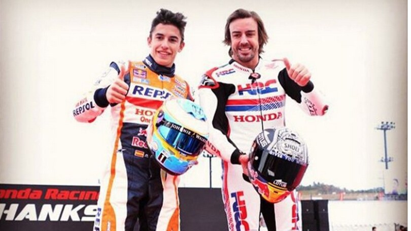 MotoGp, Honda: per Marquez cambio di casco con Alonso
