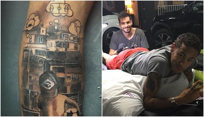 Neymar, nel nuovo tatuaggio la sua storia: sognava una casa e la Champions