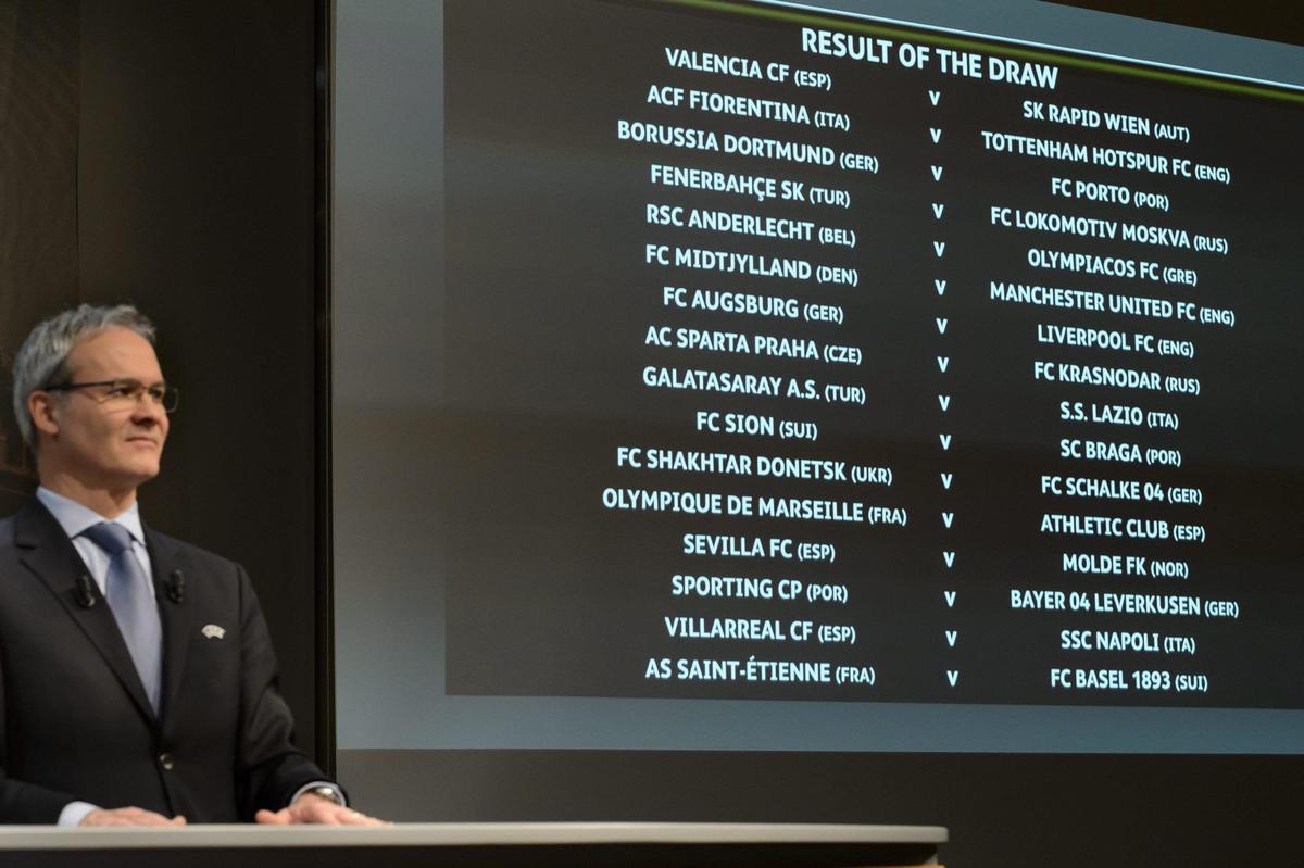 Sorteggi Europa League: Villarreal-Napoli, Galatasaray-Lazio, Fiorentina-Tottenham