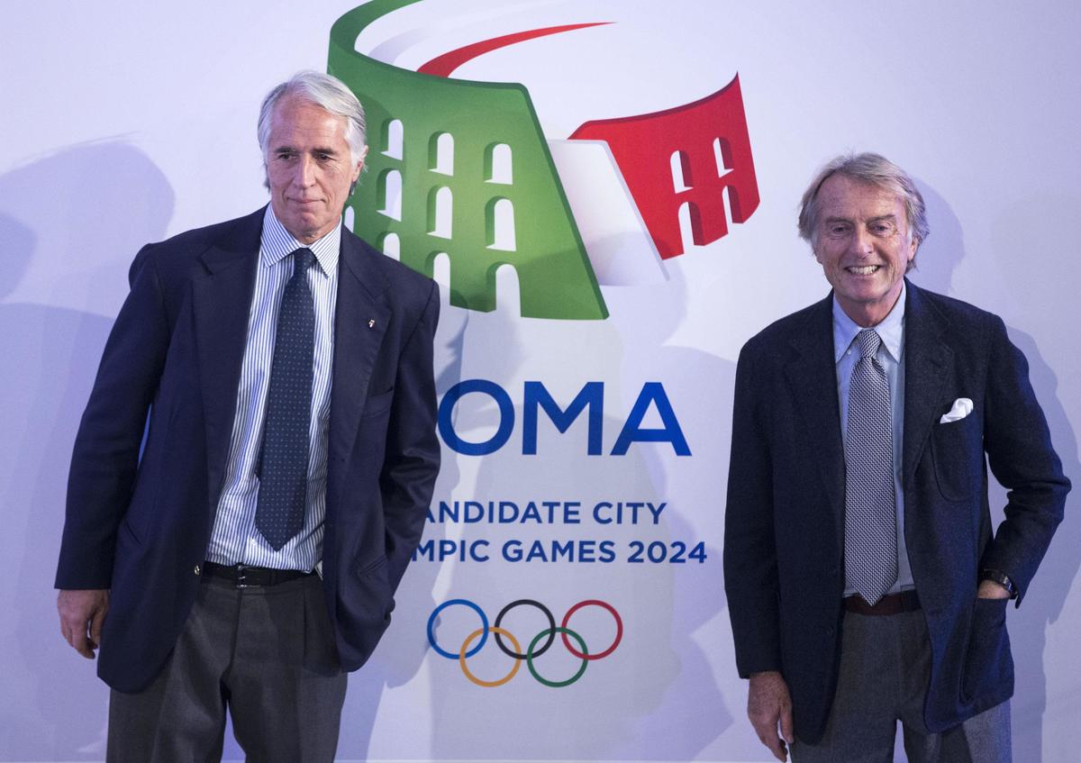 Roma 2024, cerimonia di presentazione del logo: il Colosseo tricolore