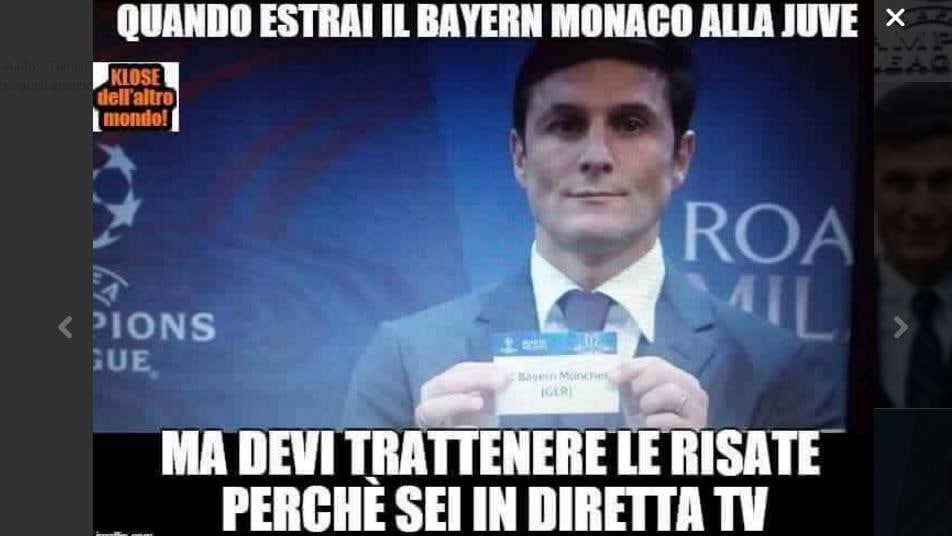 Champions, Zanetti pesca il Bayern: sui social si scatenano