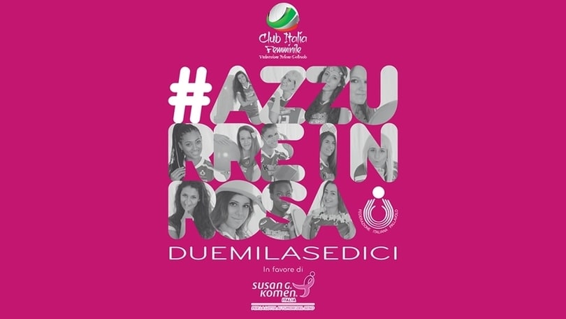 Volley: Le ragazze del Club Italia in posa per la lotta ai tumori