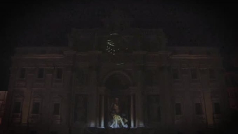 La Fontana di Trevi si illumina per Roma 2024