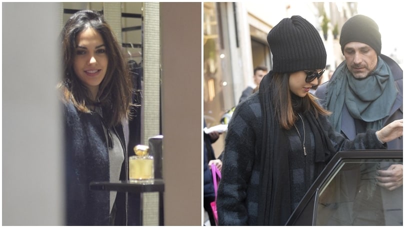 Rocío Muñoz Morales, shopping a Roma col compagno Raul