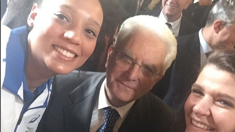 Diouf e Chirichella al Quirinale. Il selfie con il Presidente Mattarella