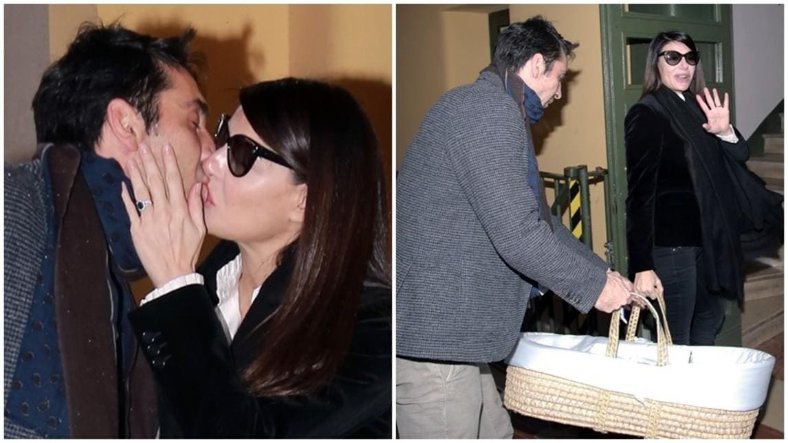 Gigi Buffon e Ilaria D'Amico, prime foto con il figlio