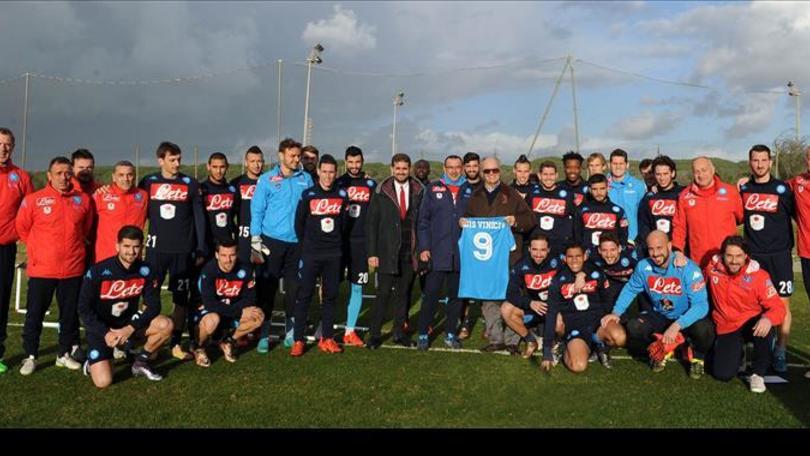 Serie A, il Napoli si allena: presente Luis Vinicio