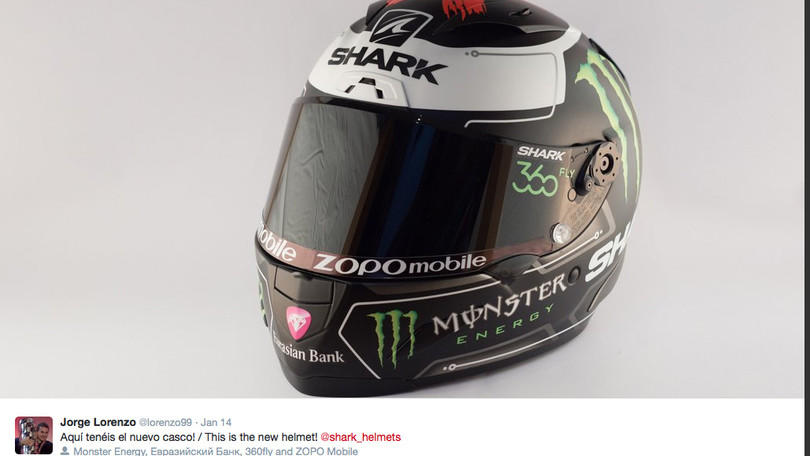 MotoGp, Lorenzo: nuovo casco su Twitter