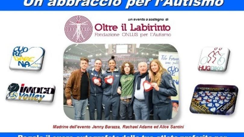 Volley: A1 Femminile, l'Imoco promuove “Un abbraccio per l’autismo”