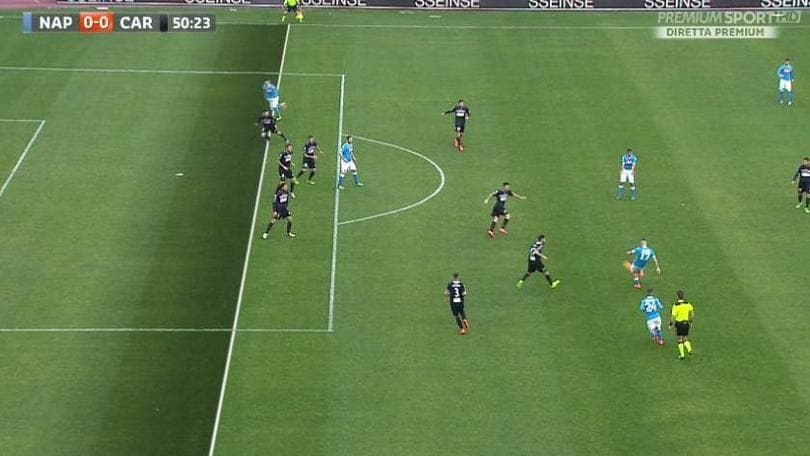 Napoli-Carpi, gol annullato a Callejon: la posizione era regolare
