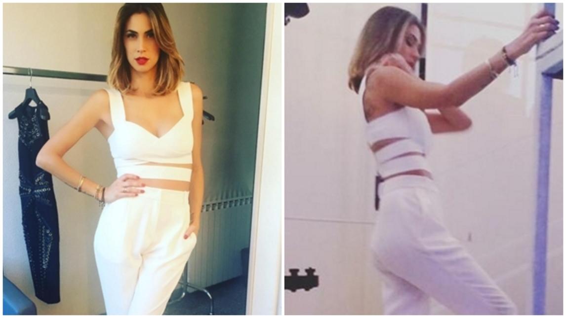 Melissa Satta sexy a Verissimo: incanta in look total white