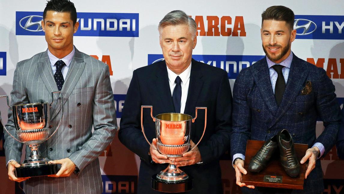 Ronaldo, Ramos e Ancelotti premiati, che tridente al Trofeo Pichichi