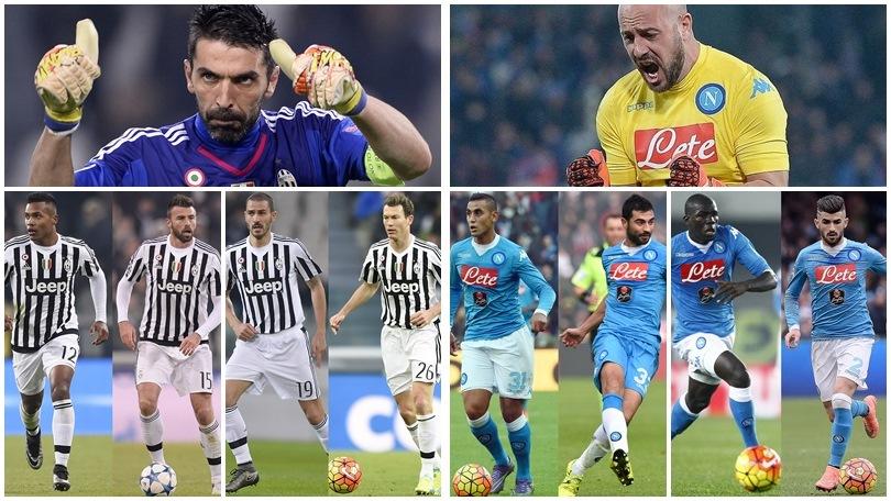 Juventus-Napoli, difese a confronto: vota la più forte