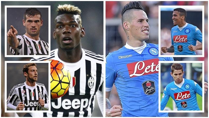 Juventus-Napoli, centrocampo a confronto: vota il più forte