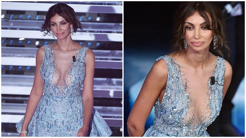 Madalina Ghenea, sexy trasparenze per la seconda serata di Sanremo