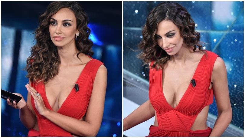 Sanremo, Madalina Ghenea hot: che scollatura in abito rosso