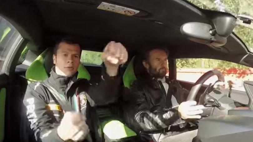 Cracco in pista con la Lamborghini Huracan da 610 cv