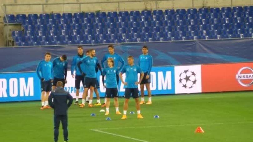 L'allenamento del Real Madrid all'Olimpico