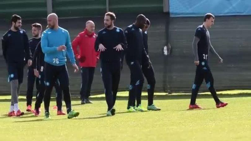 L'allenamento del Napoli prima dell'Europa League