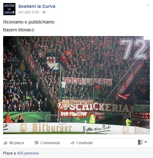 Atalanta, "Bocia libero": corteo di solidarietà dei tifosi