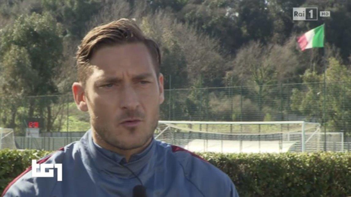 Totti, l'intervista al Tg1: «Merito rispetto»