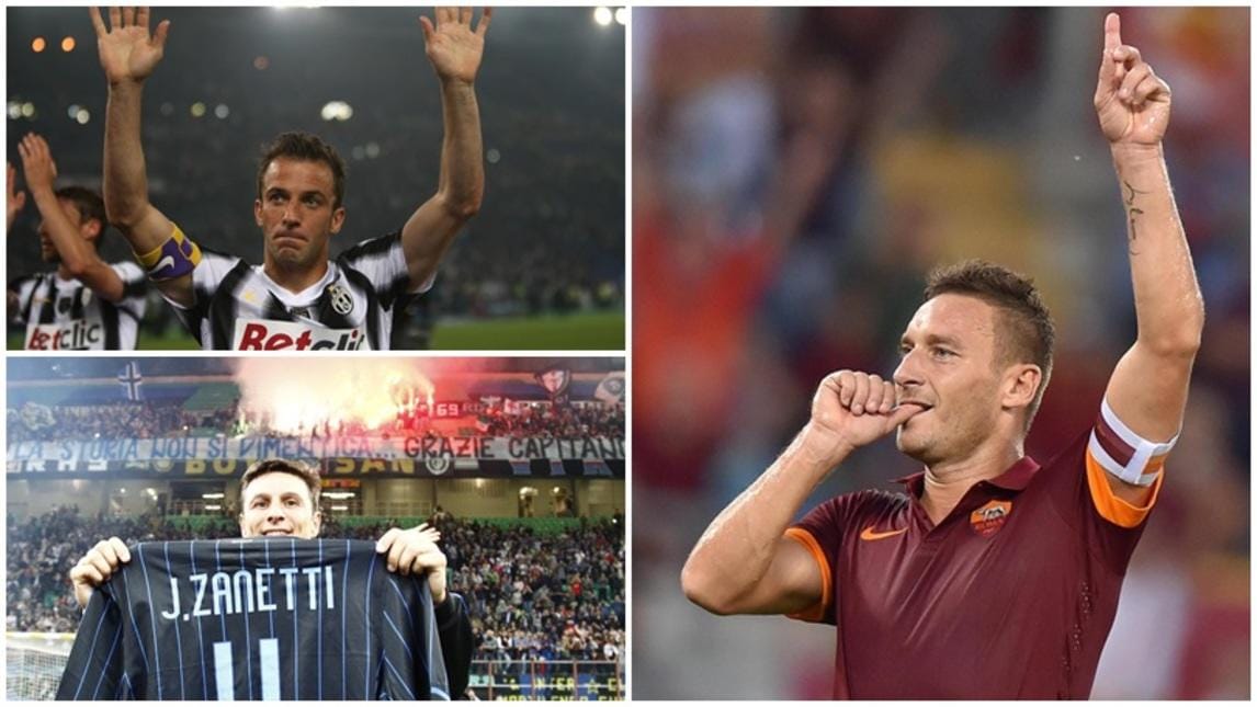 Francesco Totti e le altre bandiere della Serie A