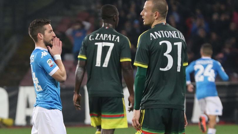 Serie A, Napoli-Milan finisce 1-1: Insigne al 39' poi Bonaventura al 44'