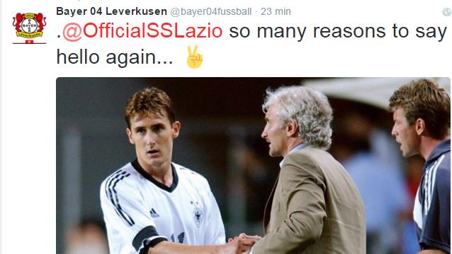 Europa League, botta e risposta su twitter tra Lazio e Bayer Leverkusen