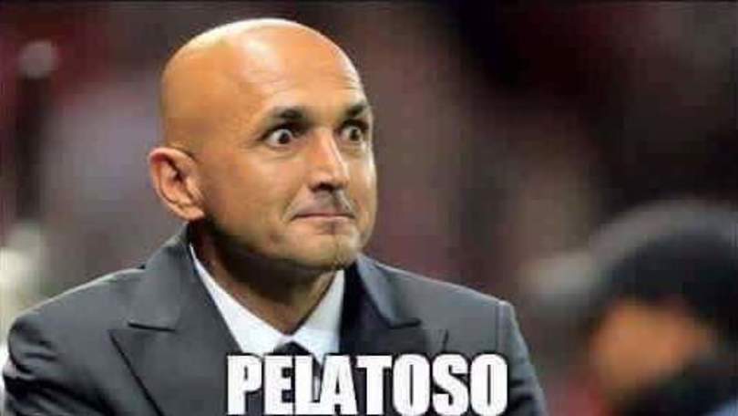 Spalletti #pelatoso, le smorfie sui social