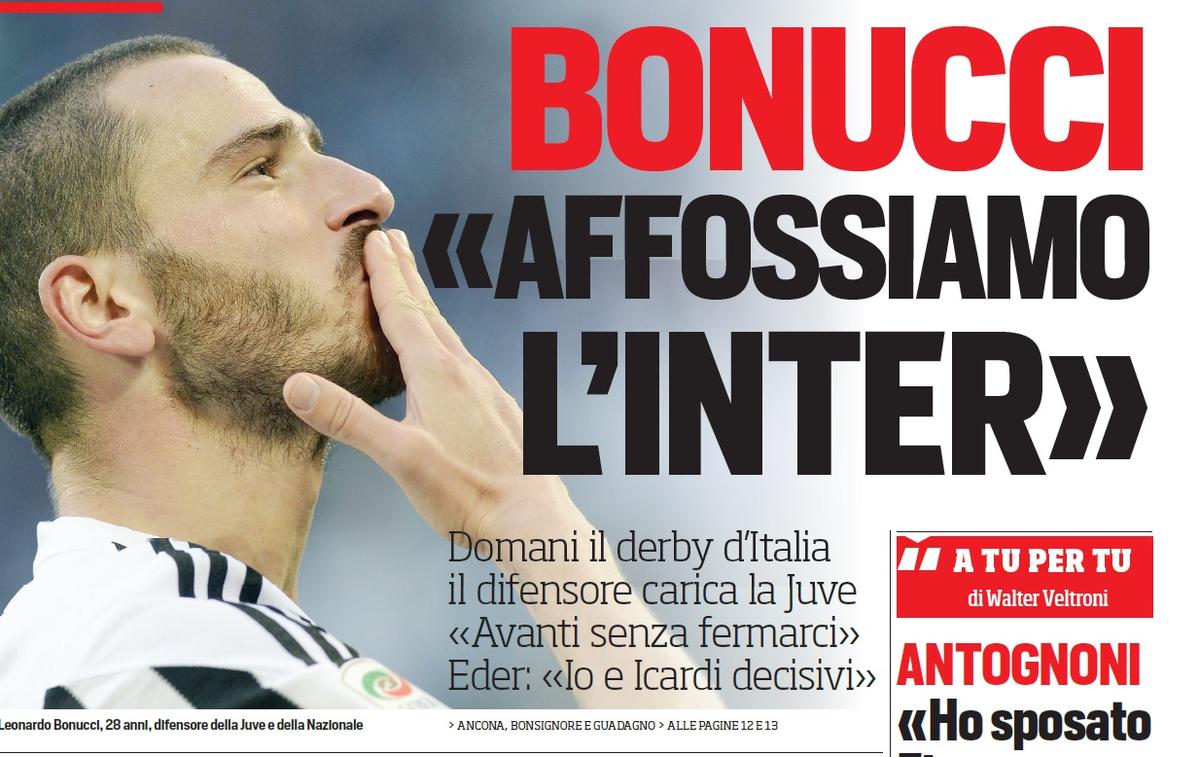Serie A Juventus, Bonucci l'aveva detto: «Affossiamo l'Inter»