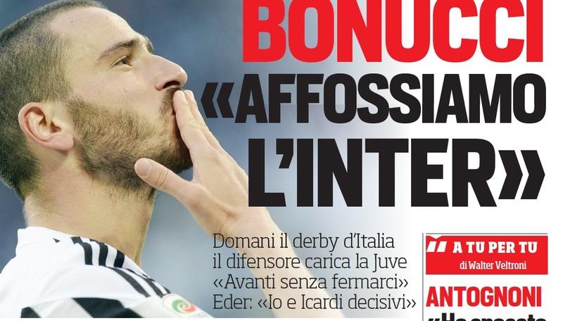 Serie A Juventus, Bonucci l'aveva detto: «Affossiamo l'Inter»