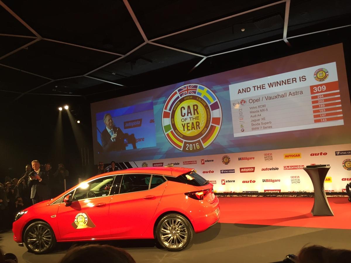 Auto dell'Anno 2016, Opel Astra è la nuova regina