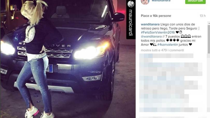 Icardi: un suv da 70 mila euro a Wanda per farsi perdonare il San Valentino in ritardo