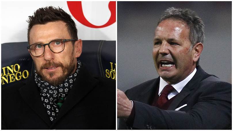 Milan, Di Francesco fulmina Berlusconi. Lazio: Mihajlovic o il turco Yanal