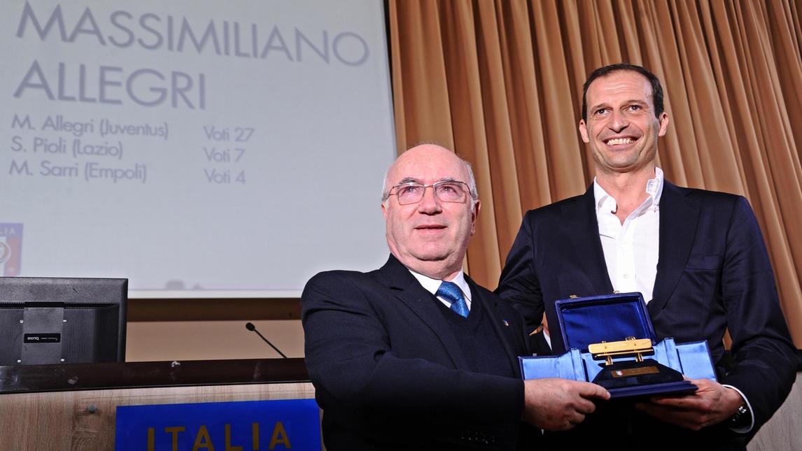 Allegri vince la Panchina d'Oro. Tutti i premiati a Coverciano