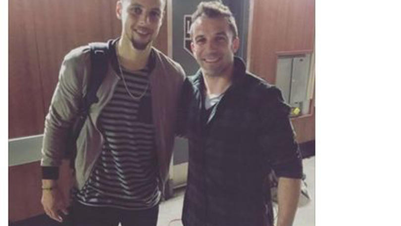 Del Piero e Curry, incontro tra campioni