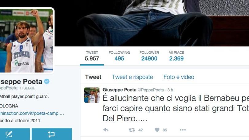 Poeta difende Totti: "Ci voleva il Bernabeu?"