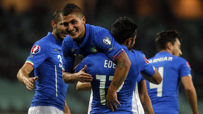 Italia, allarme Verratti. Lui rassicura Conte: «Niente di grave»