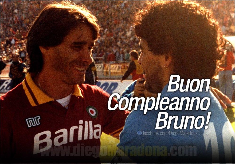 Maradona fa gli auguri a Bruno Conti: «Vieni a Napoli...»