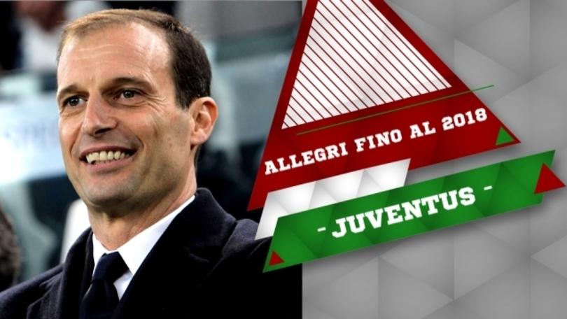 Juventus, Allegri rinnova fino al 2018